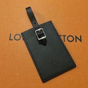 Rimowa black leather luggage tag
